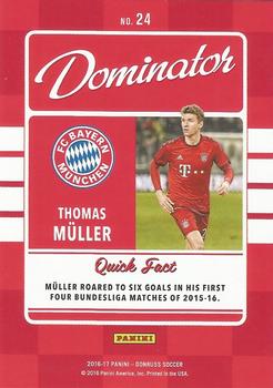 2016-17 Donruss - Dominators #24 Thomas Muller Back