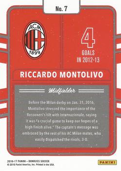 2016-17 Donruss - Production Line #7 Riccardo Montolivo Back