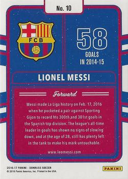 2016-17 Donruss - Production Line Holographic #10 Lionel Messi Back