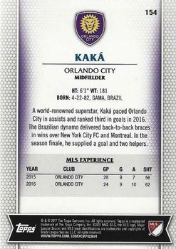 2017 Topps MLS #154 Kaka Back