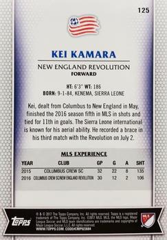 2017 Topps MLS #125 Kei Kamara Back