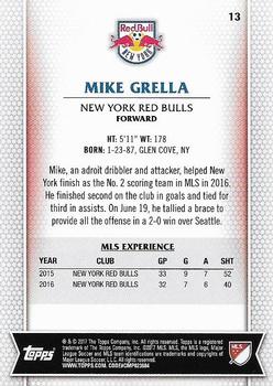 2017 Topps MLS #13 Mike Grella Back