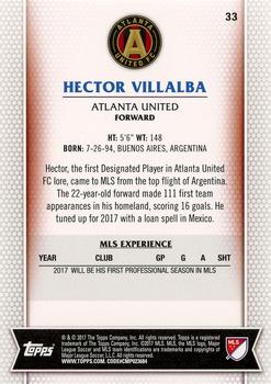 2017 Topps MLS #33 Hector Villalba Back