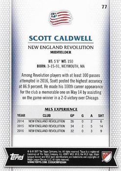 2017 Topps MLS #77 Scott Caldwell Back