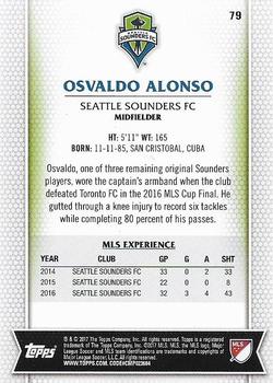 2017 Topps MLS #79 Osvaldo Alonso Back