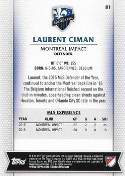 2017 Topps MLS #81 Laurent Ciman Back