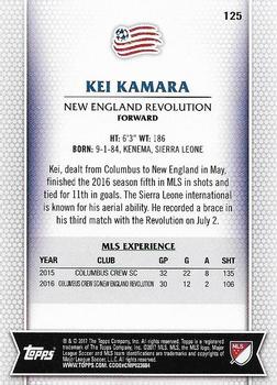 2017 Topps MLS #125 Kei Kamara Back