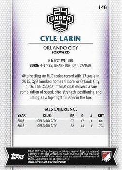 2017 Topps MLS #146 Cyle Larin Back