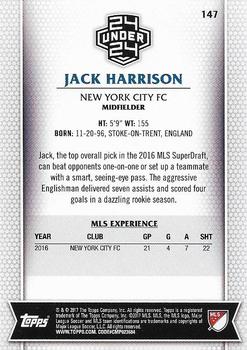 2017 Topps MLS #147 Jack Harrison Back
