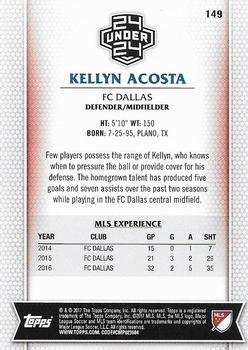 2017 Topps MLS #149 Kellyn Acosta Back