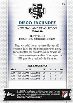 2017 Topps MLS #156 Diego Fagundez Back