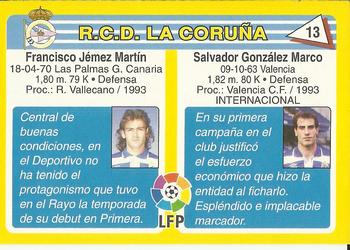 1995 Mundicromo Sport Futbol Total #13 Voro / Paco Back