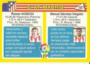 1995 Mundicromo Sport Futbol Total #107 Manolo / Kosecki Back
