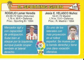 1995 Mundicromo Sport Futbol Total #122 Velasco / Rogelio Back