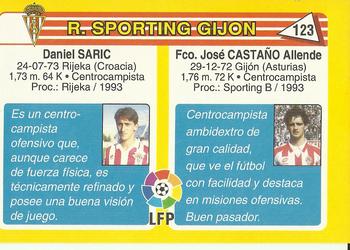 1995 Mundicromo Sport Futbol Total #123 Castano / Saric Back