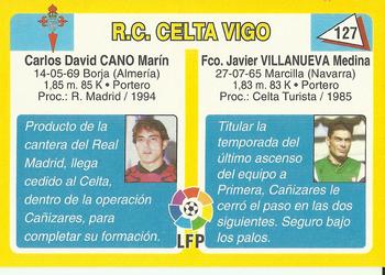 1995 Mundicromo Sport Futbol Total #127 Villanueva / Cano Back