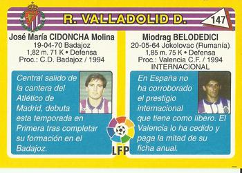 1995 Mundicromo Sport Futbol Total #147 Belodedici / Cidoncha Back