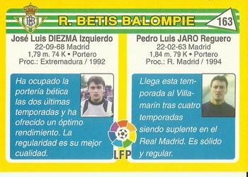 1995 Mundicromo Sport Futbol Total #163 Jaro / Diezma Back