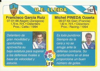 1995 Mundicromo Sport Futbol Total #192 Pineda / Salillas Back