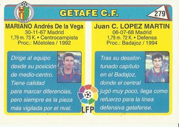 1995 Mundicromo Sport Futbol Total #279 Lopez Martin / Mariano Back