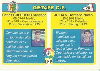 1995 Mundicromo Sport Futbol Total #281 Julian / Guerrero Back