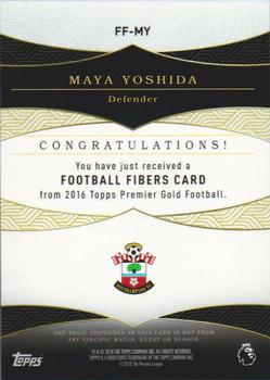 2016 Topps Premier Gold - Football Fibers Relics Purple #FF-MY Maya Yoshida Back