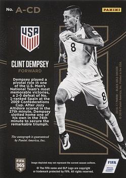 2016-17 Panini Black Gold - Autographs #A-CD Clint Dempsey Back