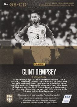 2016-17 Panini Black Gold - Gilded Signatures #GS-CD Clint Dempsey Back