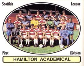 1981-82 Panini Football 82 (UK) #509 Hamilton Academical Team Group Front