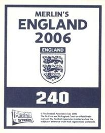 2006 Merlin England #240 Kolo Toure Back