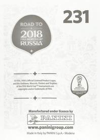 2017 Panini Road To 2018 FIFA World Cup Stickers #231 Milan Skriniar Back