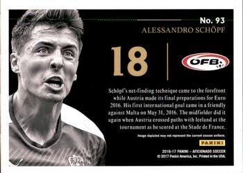 2017 Panini Aficionado #93 Alessandro Schopf Back