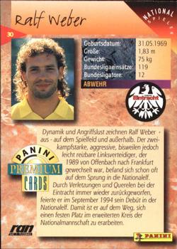 1994 Panini Premium Bundesliga #30 Ralf Weber Back