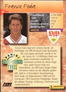 1994 Panini Premium Bundesliga #32 Franco Foda Back