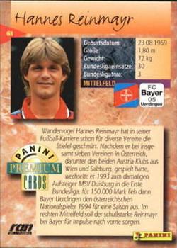 1994 Panini Premium Bundesliga #63 Hannes Reinmayr Back