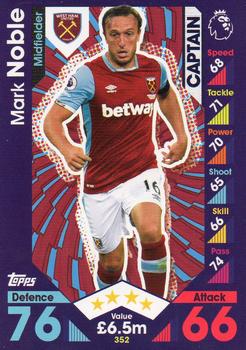 2016-17 Topps Match Attax Premier League #352 Mark Noble Front