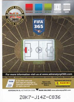 2016-17 Panini Adrenalyn XL FIFA 365 Update Edition #UE65 André Onana Back