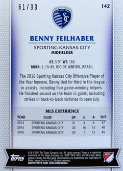2017 Topps MLS - Blue #142 Benny Feilhaber Back