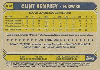 2017 Topps MLS - Throwback Topps #TT-CD Clint Dempsey Back