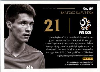 2017 Panini Aficionado - Artist's Proof Bronze #89 Bartosz Kapustka Back