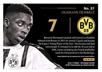2017 Panini Aficionado - First Kick #57 Ousmane Dembele Back