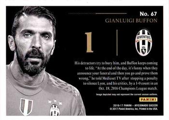 2017 Panini Aficionado - First Kick #67 Gianluigi Buffon Back