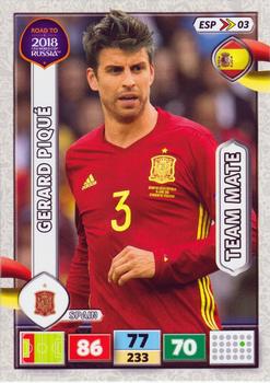 2017 Panini Adrenalyn XL Road to 2018 World Cup #ESP03 Gerard Pique Front