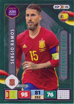 2017 Panini Adrenalyn XL Road to 2018 World Cup #ESP05 Sergio Ramos Front