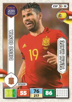 2017 Panini Adrenalyn XL Road to 2018 World Cup #ESP18 Diego Costa Front