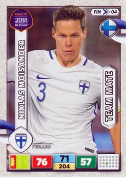2017 Panini Adrenalyn XL Road to 2018 World Cup #FIN04 Niklas Moisander Front