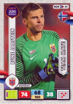 2017 Panini Adrenalyn XL Road to 2018 World Cup #NOR01 Rune Jarstein Front