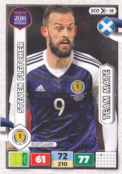 2017 Panini Adrenalyn XL Road to 2018 World Cup #SCO18 Steven Fletcher Front