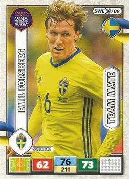 2017 Panini Adrenalyn XL Road to 2018 World Cup #SWE09 Emil Forsberg Front