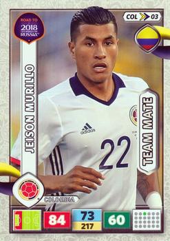 2017 Panini Adrenalyn XL Road to 2018 World Cup #COL03 Jeison Murillo Front